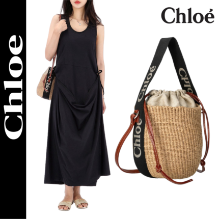 【クロエ】春と夏定番人気♪WOODYスモールバスケット