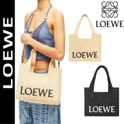 【ロエベ】大人気★春と夏定番人気  ラフィア フォント トート