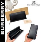 【バーバリー】送料関税込 定番人気 ジッパー・ラウンド・長財布