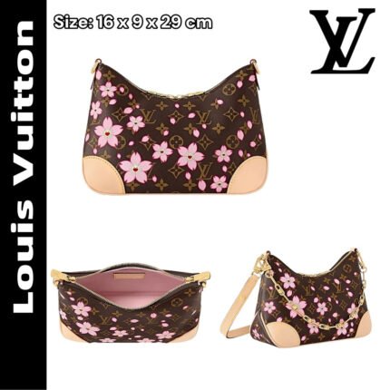 【ルイヴィトン】この時期おすすめ☆可愛い桜LV × TM ブーローニュ NM ハンドバッグM13265