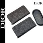 【ディオール】新作★ロゴの長財布☆ロングジップウォレット2色