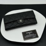 【シャネル】長財布 キャビアスキン ロングウォレット ！ブラック - 画像 (2)