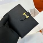 【エルメス】入手困難☆短い折りたたみ財布 希少な入荷☆黒 - 画像 (3)