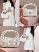 【ミュウミュウ】大人気☆ワンダー マテラッセ ホーボーバッグ5BC125 - 画像 (2)