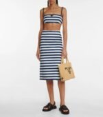 【プラダ】サマー素材/スモール ラフィアトートバッグ ロゴ 刺繍 カゴ-選べる2色 - 画像 (2)