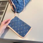 【ルイ・ヴィトン】☆キャリーオール トートバッグ｜デニム素材の4点セット♪ベルトとチェーン付きで超おしゃれ！ - 画像 (4)