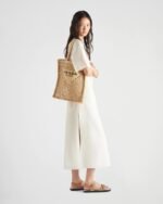 【プラダ】サマー素材/三角ロゴ かごバッグ A4収納可-選べる5色 - 画像 (3)