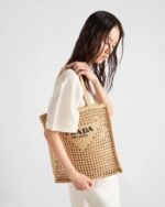 【プラダ】サマー素材/三角ロゴ かごバッグ A4収納可-選べる5色 - 画像 (2)