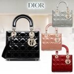 【ディオール】新作カラー★ パテントカーフスキン スモールバッグ-全4色